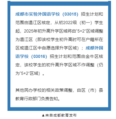 成都民办招生巨变！成外、实外不再大摇号！6大新政策，2023年升学必知！民办不得在市外招生，办“随迁”变得非常重要