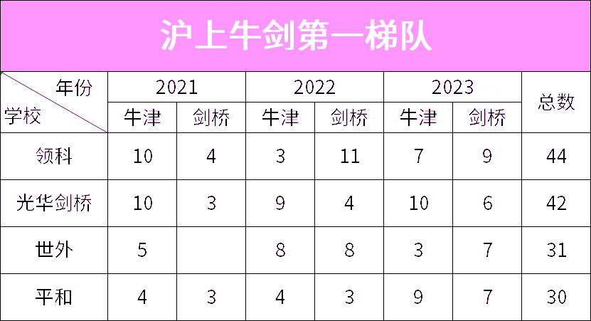 上海国际化学校牛剑录取情况