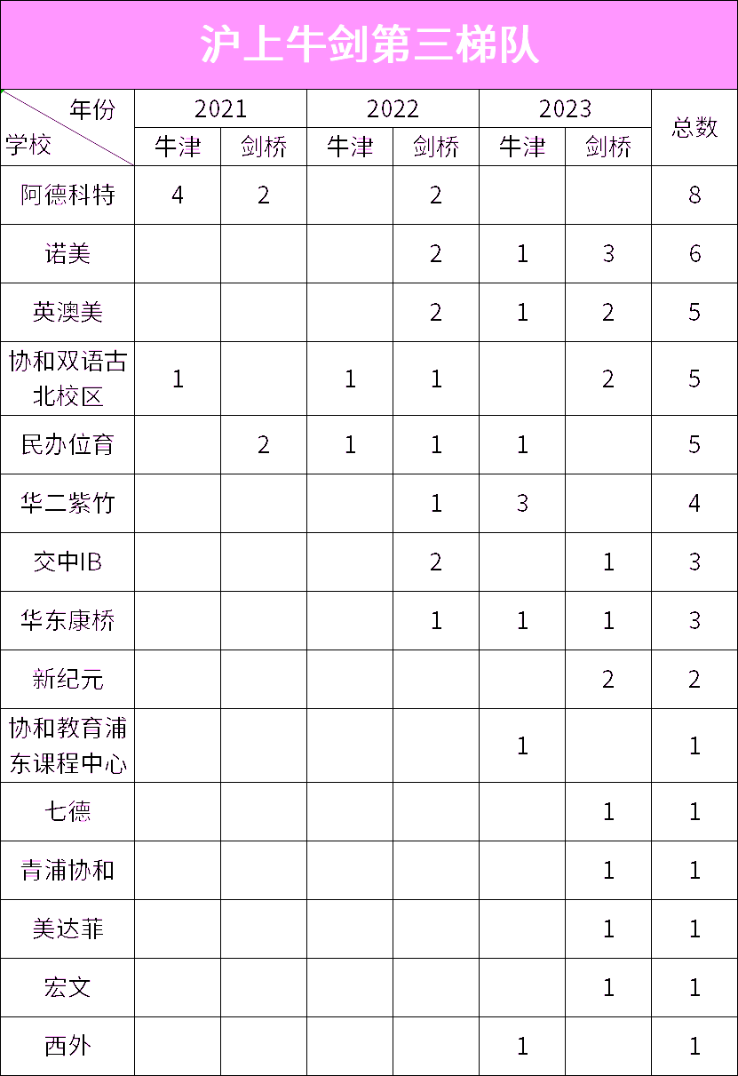 上海国际化学校牛剑录取情况