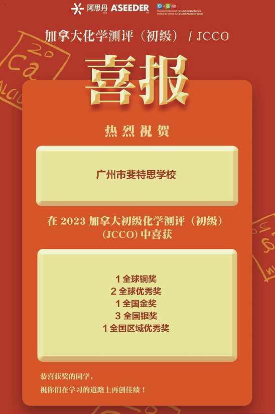 廣州市斐特思學(xué)校同學(xué)在全美經(jīng)濟(jì)學(xué)挑戰(zhàn)賽2024初級站、加拿大初級化學(xué)競賽中創(chuàng)佳績！