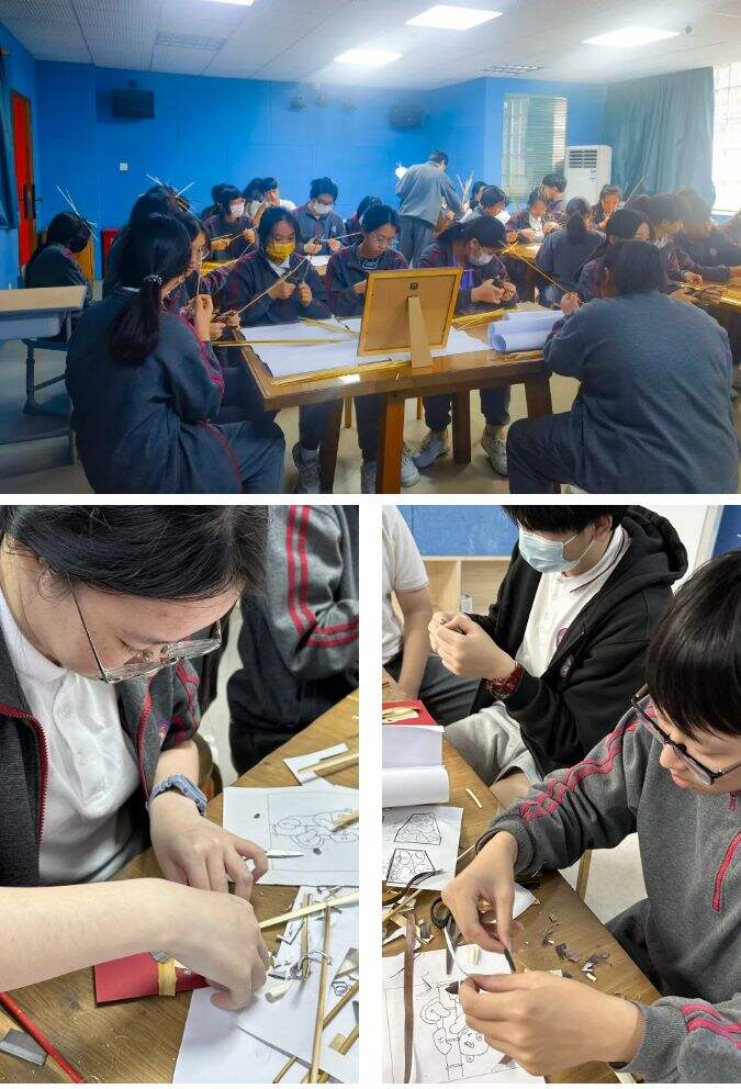 深圳奥斯翰外语学校中日留学课程：给学子带来了一场精彩纷呈的麦杆画制作体验！