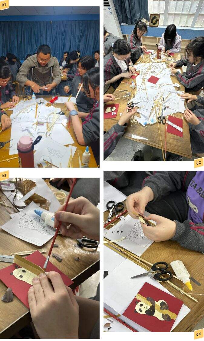 深圳奥斯翰外语学校中日留学课程：给学子带来了一场精彩纷呈的麦杆画制作体验！