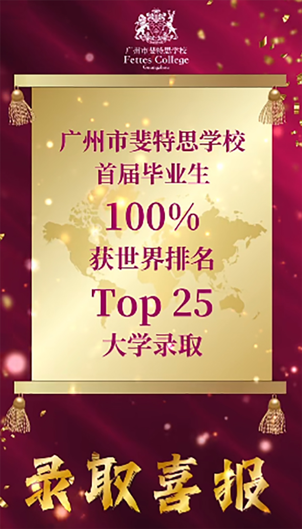 100%毕业生TOP25录取！广州市斐特思学校2024届录取成果汇总！ - 广州市 