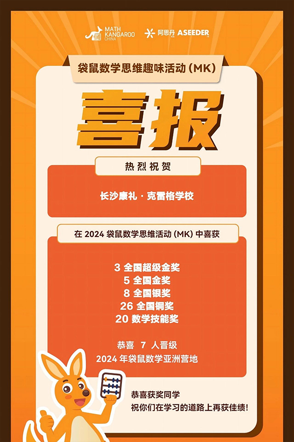 再添11金！长沙康礼克雷格学校学子们在多项国际竞赛中屡获佳绩！