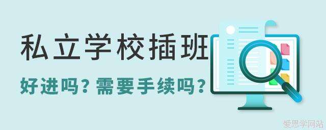 现在私立学校插班好进吗?需要手续吗?