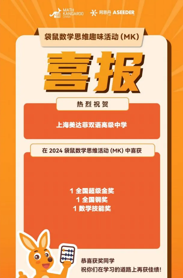 上海美达菲国际竞赛再添五项金银铜奖！