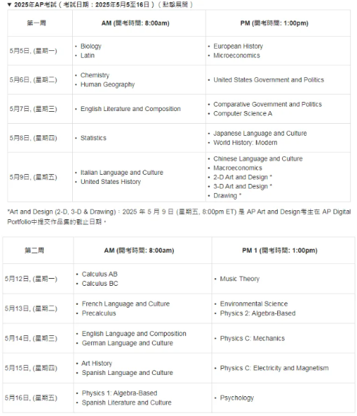 深圳瑞得福学校：香港考区2025年AP考试报名开启！先到先得！