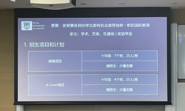 2005年WLSA上海学校一年学费多少钱？有 哪些招生项目？
