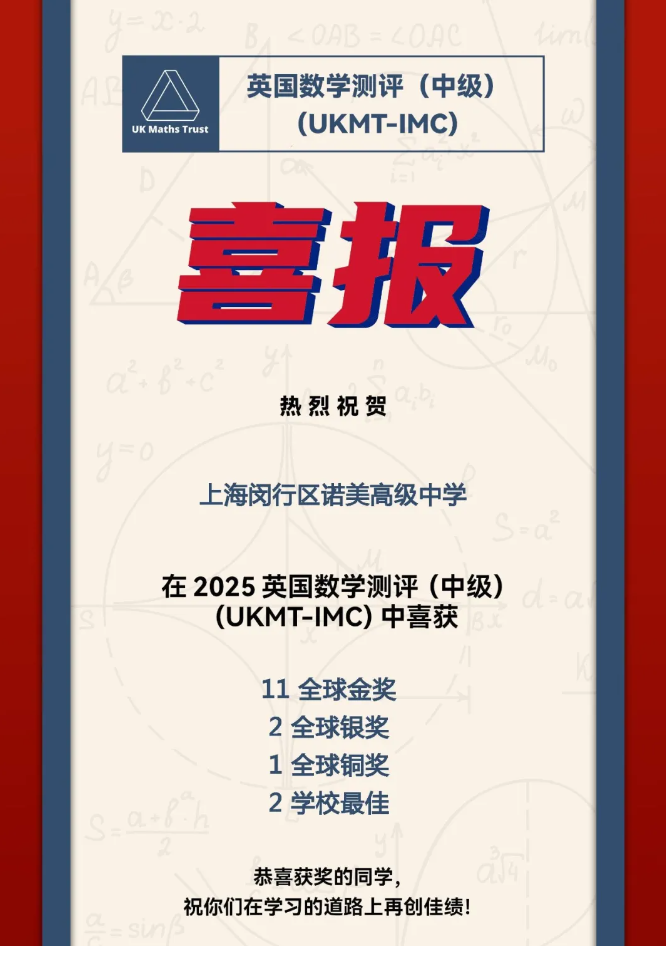 上海诺美学子在两大&ldquo;牛剑敲门砖&rdquo;竞赛中斩获佳绩！