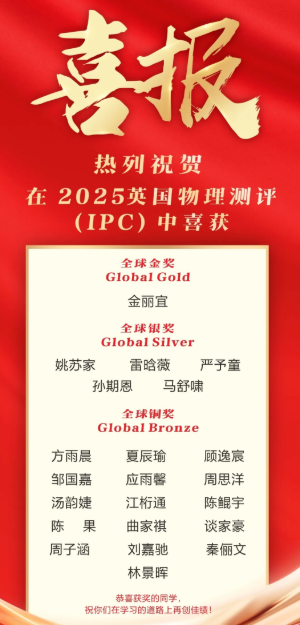 上海英澳美行中國際學校學子榮獲45枚獎牌，全球金銀銅獎大滿貫，在國際競賽舞臺上脫穎而出！