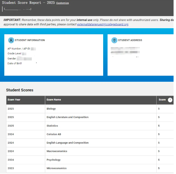 2025 AP考试放榜：上海诺科学子斩获佳绩，表现亮眼！