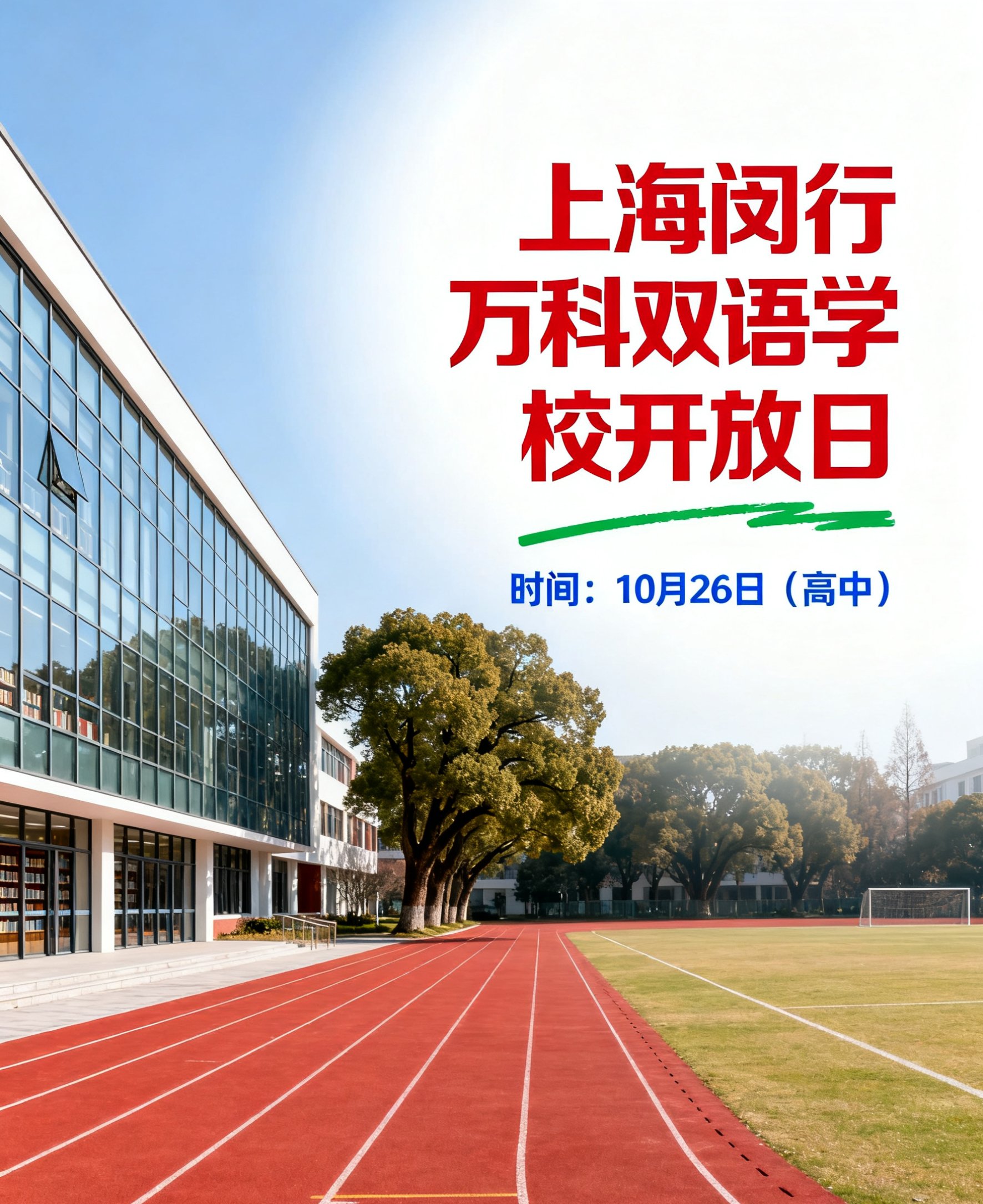 上海閔行萬(wàn)科雙語(yǔ)學(xué)校高中部10月26日開(kāi)放日時(shí)間，預(yù)約啟動(dòng)！